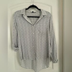 Velvet Heart White and Black Dotted Shirt